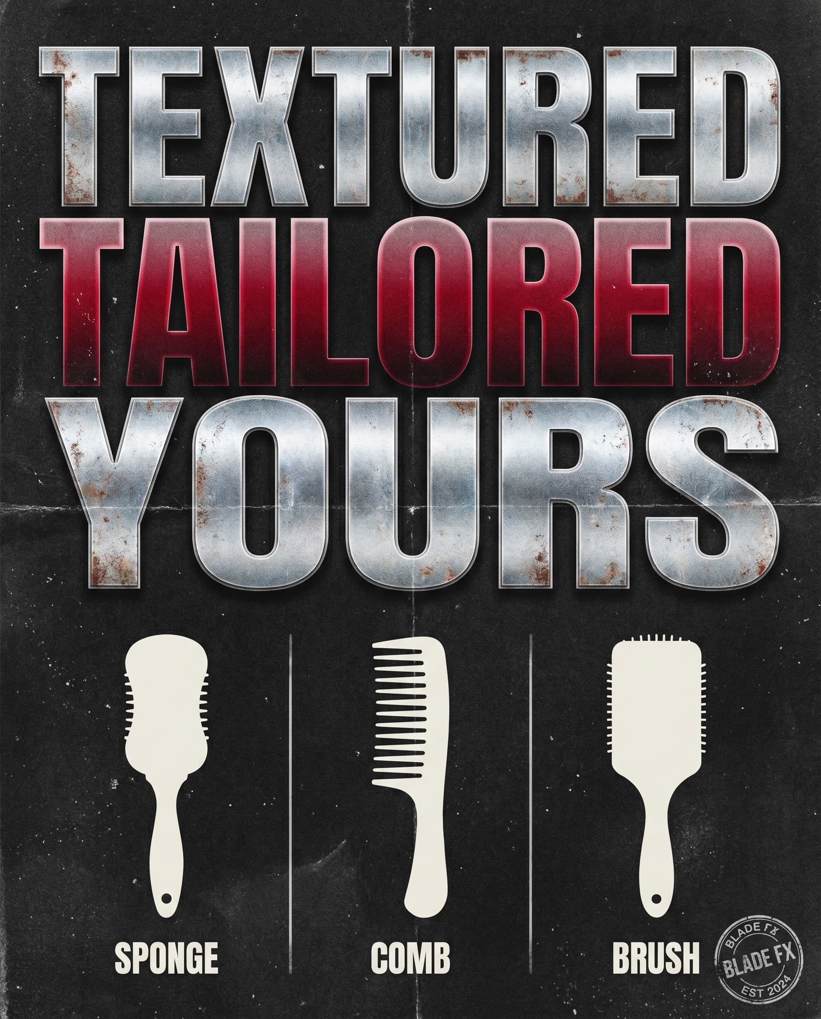 Blade FX Textured Tailored Yours barber graphic