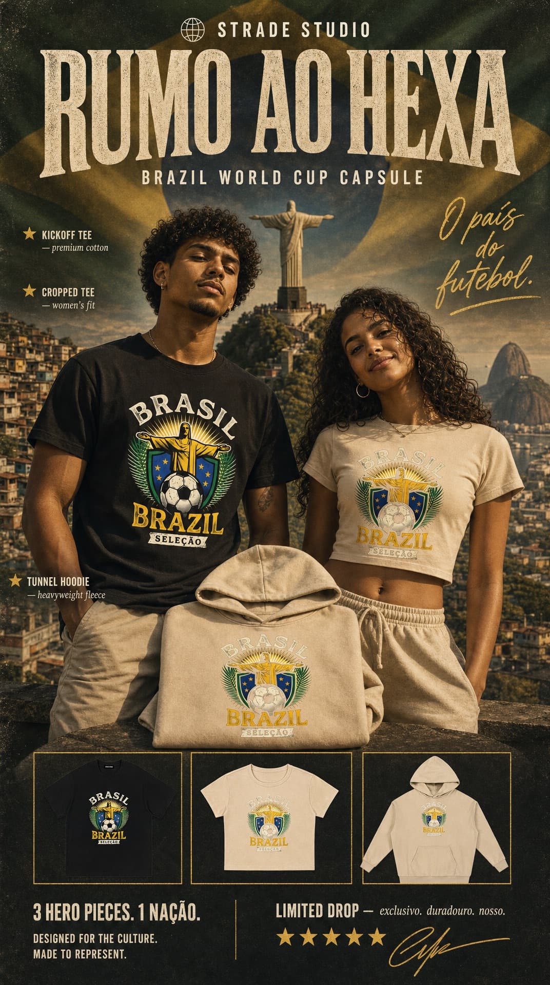 Strade Studio Brazil World Cup capsule poster