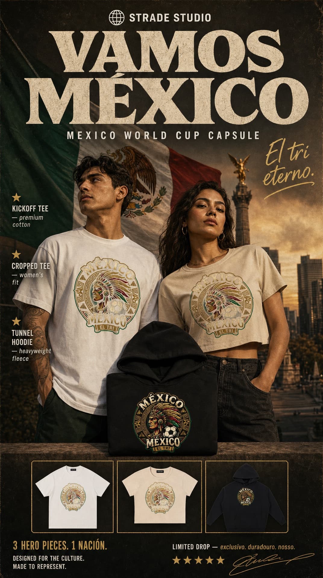 Strade Studio Mexico World Cup capsule poster